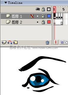 Flash制作卡通人物眨眼動(dòng)畫的方法,PS教程,思緣教程網(wǎng)