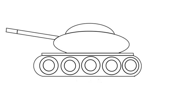 坦克畫(huà)法_卡通坦克簡(jiǎn)筆畫(huà)步驟圖解教程