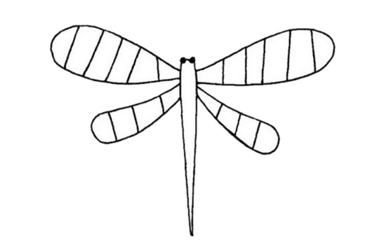 蜻蜓簡筆畫圖片