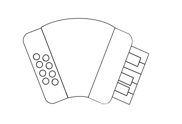 手風琴簡筆畫彩色 手風琴簡筆畫畫法步驟圖解教程